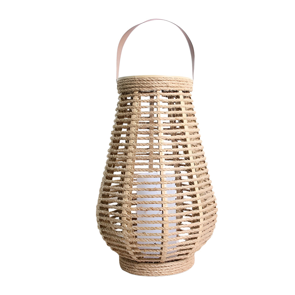 Portable Waterproof LED Ropes Rattan Brown Retro Outdoor Solar Lanterns | Kalsten