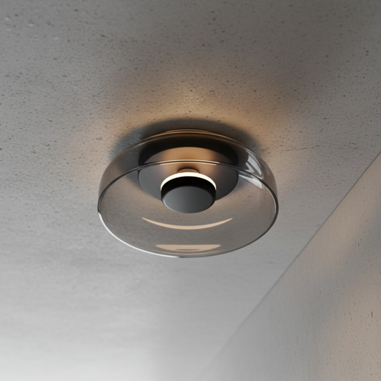 Halo Layered-Glow Glass Dish Sconce