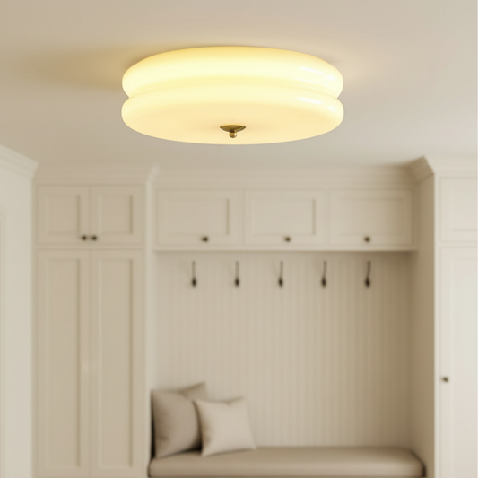 Art Deco Glass Flush Mount Ceiling Light