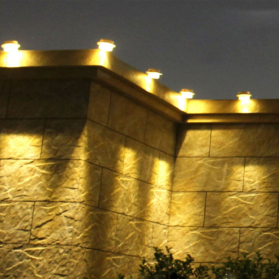 Solar Cylinder LED Outdoor Waterproof Fence Wall Sconce Lamp | Kalsten