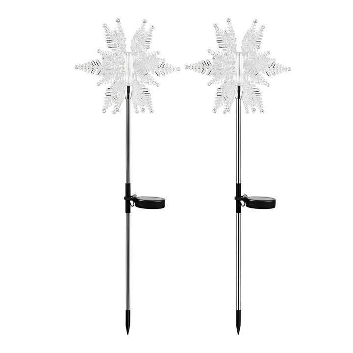 2PCS Creative Snowflakes Decor Waterproof LED Solar Powered Lawn Light | Kalsten