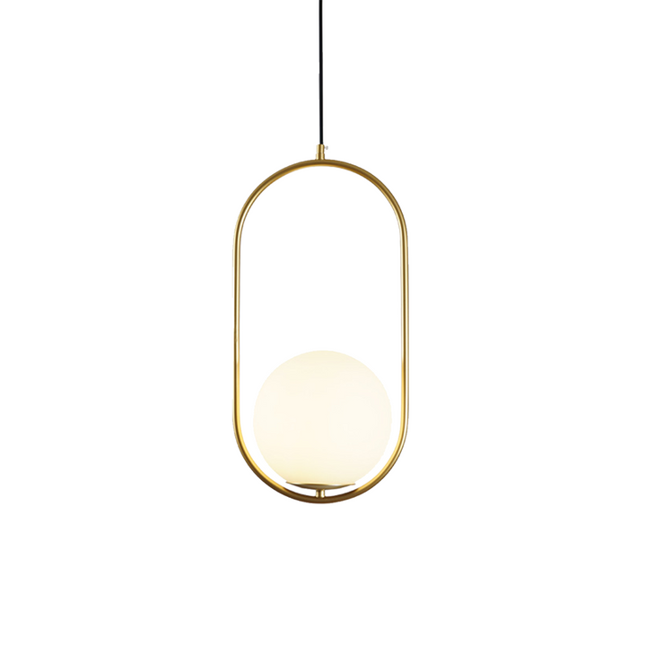 Pendant Light Brass Bent Glass 15W Adjustable Living Room Hallway Bedroom Modern Ceiling Lamp | Kalsten