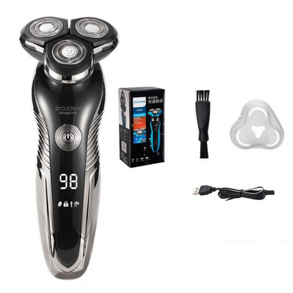 Skanto | Rechargeable Wet & Dry Electric Shaver for Men – Waterproof Grooming with LCD Display