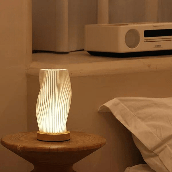Wavecrest Table Lamp – Soft Glow Designer Lamp with Dimmable Warm & Natural White Light | Kalsten