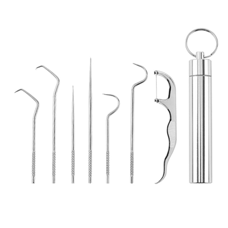 Toothpick set made of stainless steel (7 pieces) | Kalsten