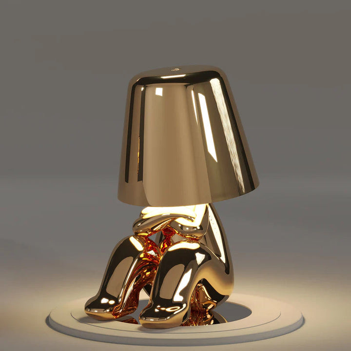 Thinker Little Golden Man Table Lamp | Kalsten
