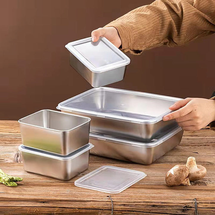 Stainless steel square plate (with lid) | Kalsten