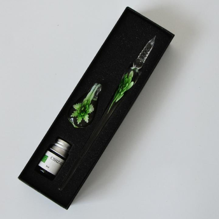 Kalsten | Glass Calligraphy Pen Set with Ink and Pen Holder