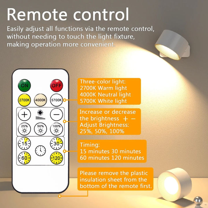 Rechargeable 360° LED Wall Lamp