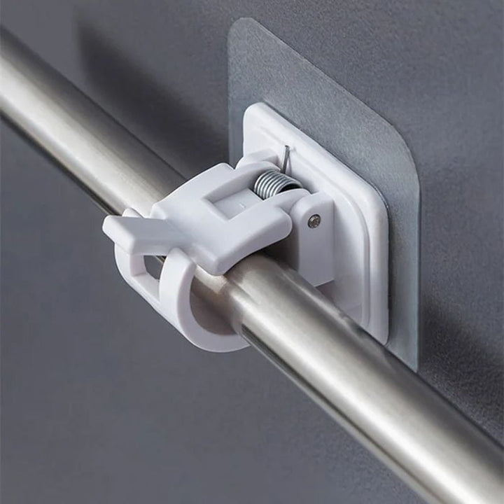 Kalsten | Nail-free Adjustable Curtain Rod Sticky Hook (1 Set of 2)