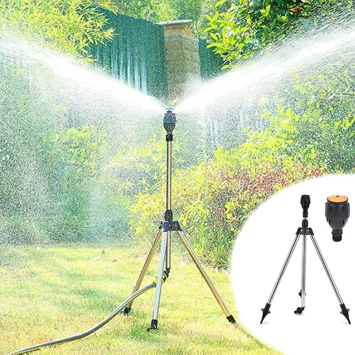 Kalsten | Automatic Rotating Garden Sprinkler with Retractable Tripod for the Garden