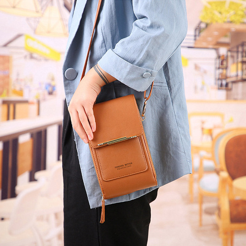 Anti-Theft Leather Bag with Touchscreen | Kalsten