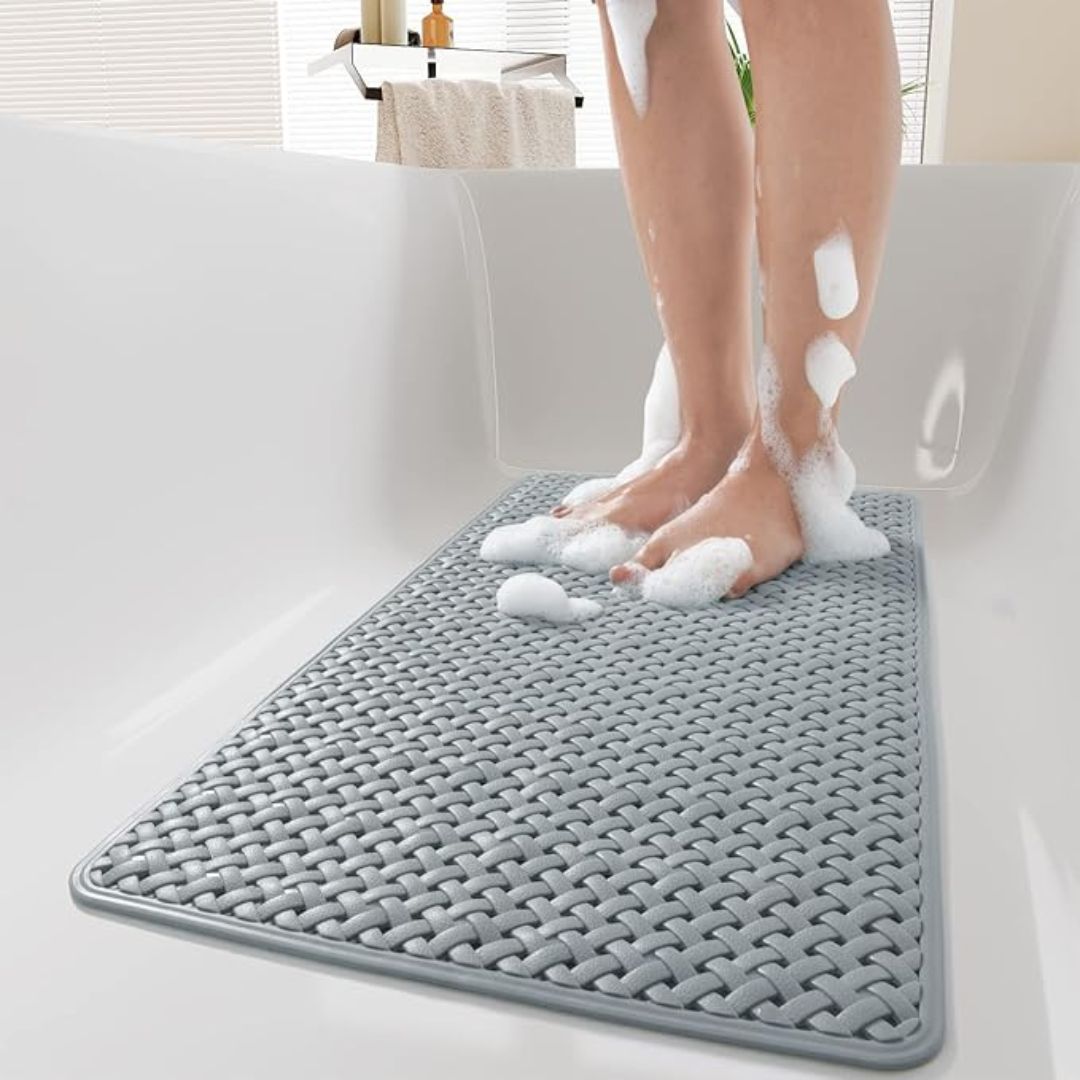 Non-Slip Bathtub Mat with Suction Cups – Quick Drying Non Skid Bath Mat for Safety, Ideal Non Slip Shower Mat for Elderly 1