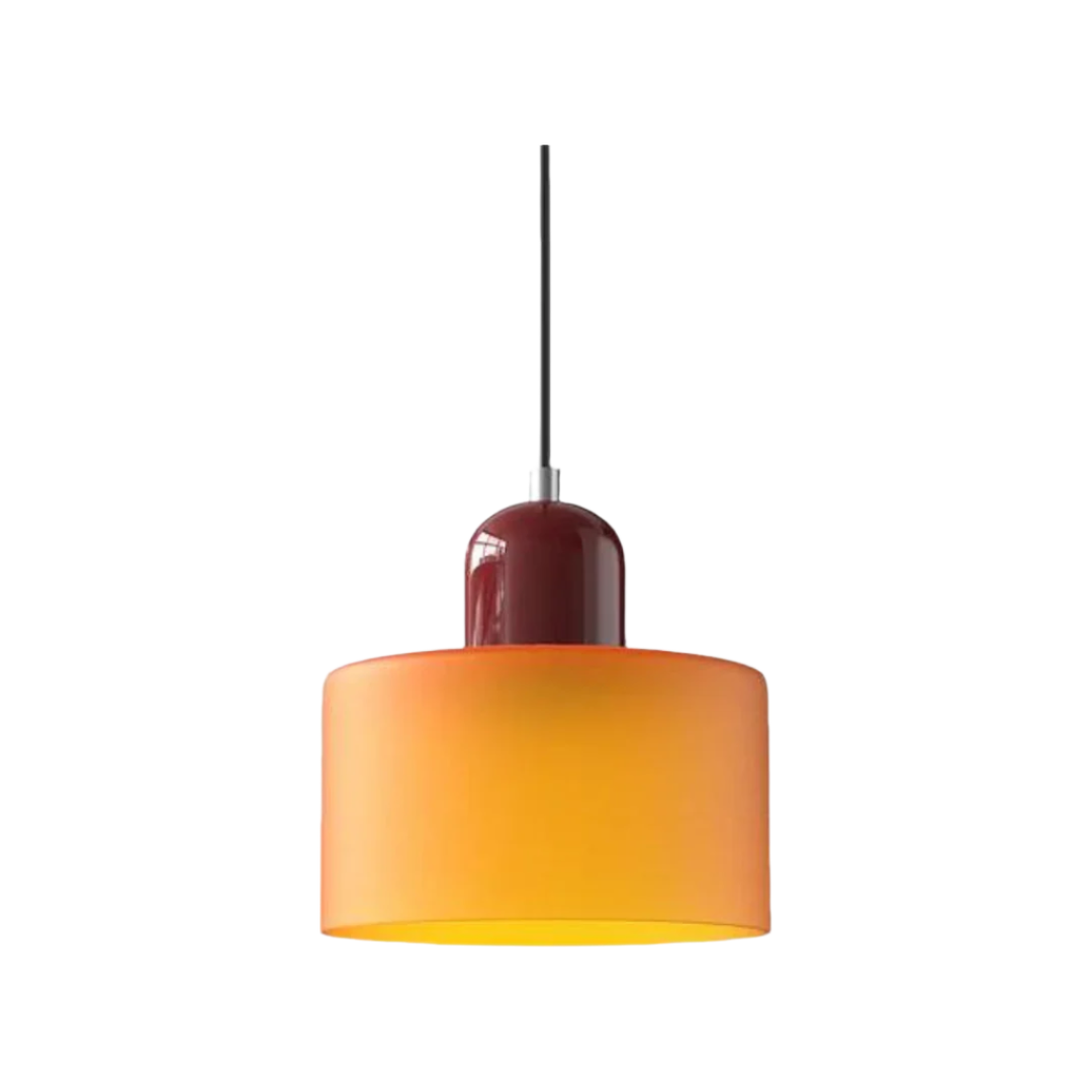 Glass pendant light – Elegant cylindrical pendant light for cozy living spaces | Kalsten