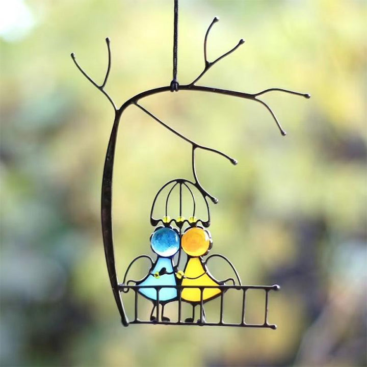 Kalsten | Sun catcher, Window hanging, Stained glass art