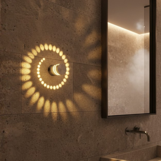 Spiral-Effect Wall & Ceiling Light