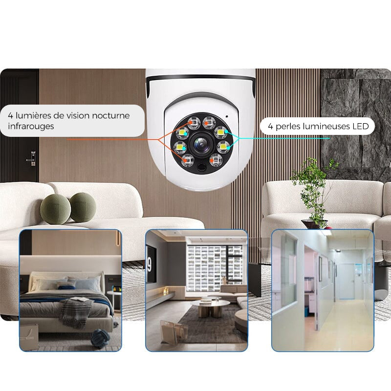 Wireless wifi security camera with bulb | Kalsten