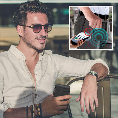 BowLift | Men's Business Style PU Leather Card Slots for AirTag