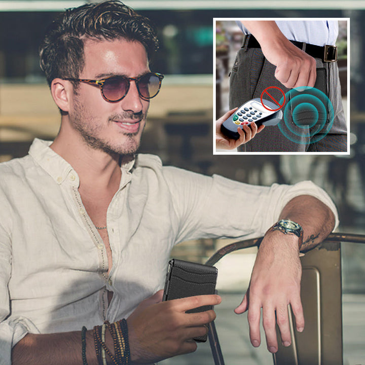 Kalsten | Men's Business Style PU Leather Card Slots for AirTag