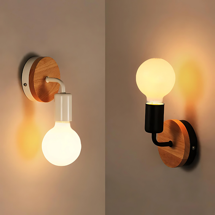 LumiEra - Elegant wall lamp made of iron and wood in Nordic style | Kalsten