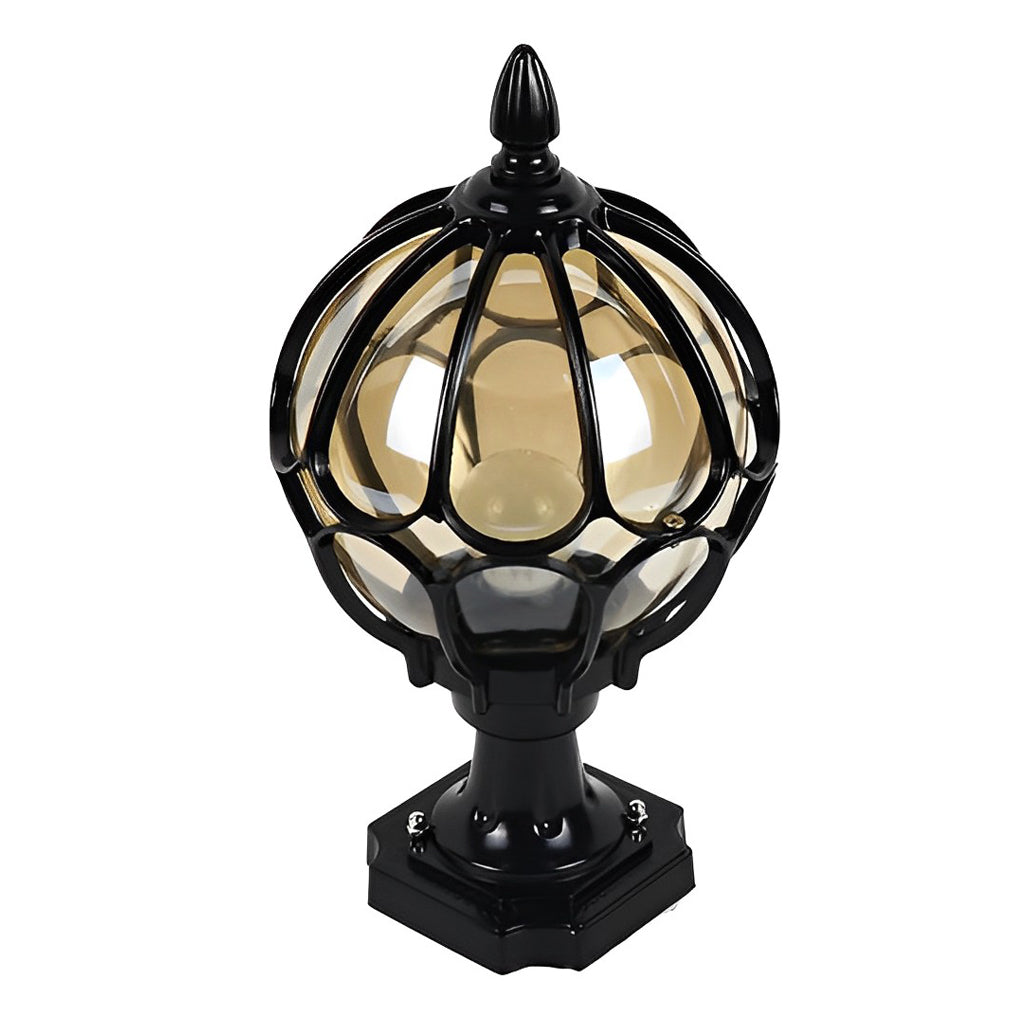 Vintage Outdoor Pier Mount Post Light with Glass Globe | Kalsten