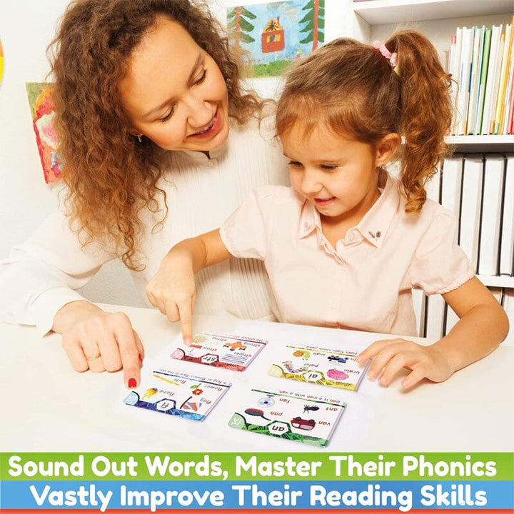 Kalsten | Phonics Flashcards - Learning to read in 20 steps - Digraphs CVC mixtures long vowel sounds