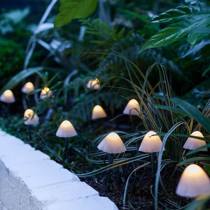 MushroomGlow Solar String Lights