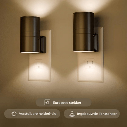 Skanto | Skanto Alova LED Plug-In Wall Lamp – Dimmable Sensor Light for Hallway, Stairs & Bedroom