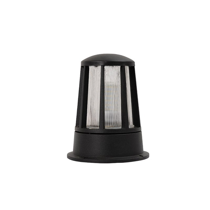 Round Creative Waterproof LED Black Modern Outdoor Pillar Lights | Kalsten