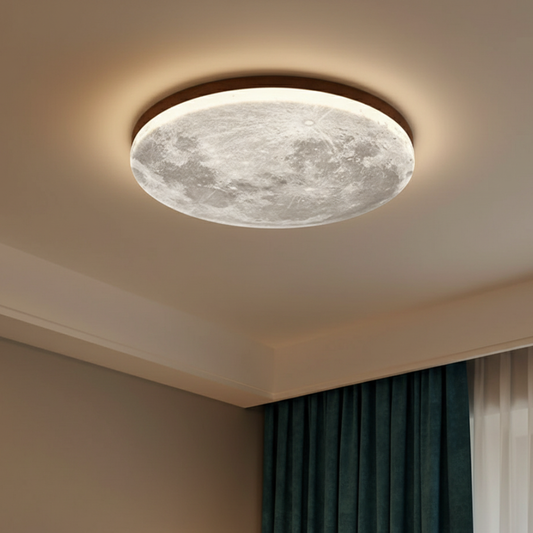 Celeste Wood-Frame LED Flush Mount