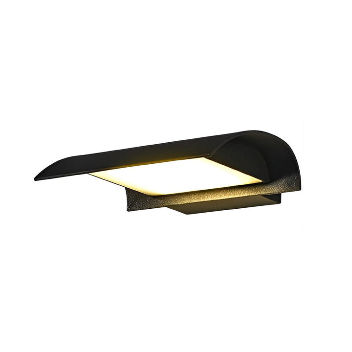 Curved Outdoor Waterproof LED Black Modern Minimalist Wall Lamp Exterior Lighting | Kalsten