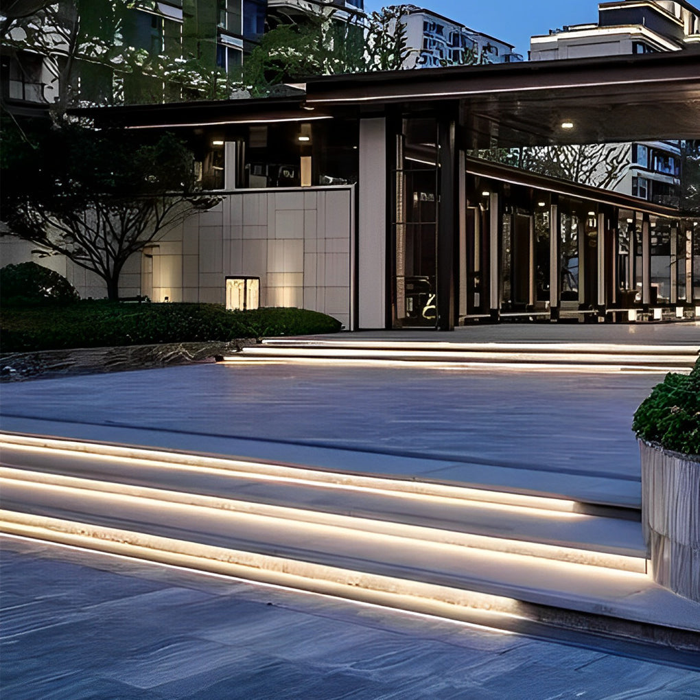 24V Waterproof Recessed Silicone Side-Emitting & Flat LED Strip Lights for Step and Deck Lighting | Kalsten