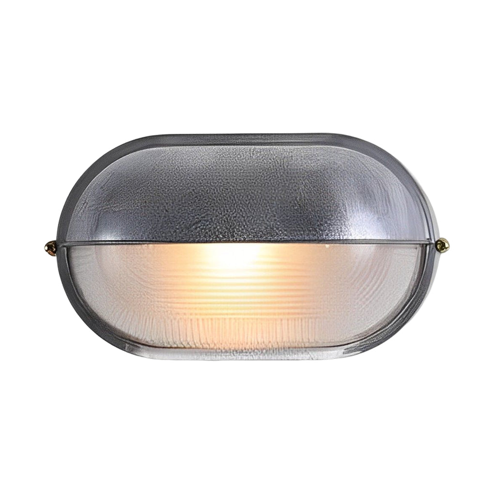 Round Oval Cast Aluminum Glass Waterproof Retro Industrial Wall Lamp | Kalsten