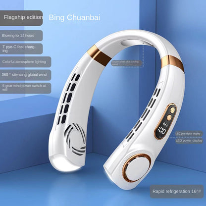 Brehn | Digital display portable neck fan