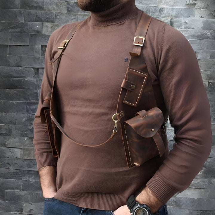 Kalsten | Medieval Steampunk Retro Shoulder Bag with Shoulder Strap