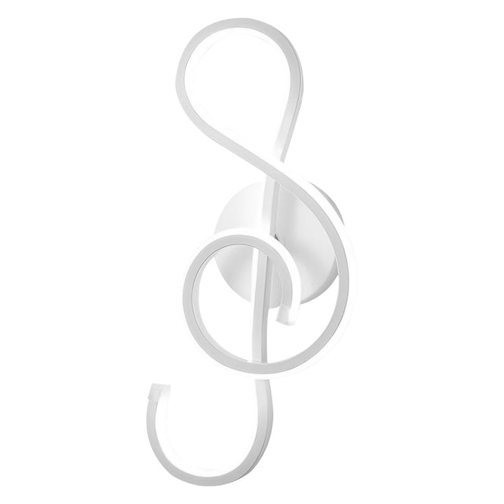 Musical Note LED Wall Sconce – Modern Artistic Music Decor Wall Lamp (Black/White) | Kalsten