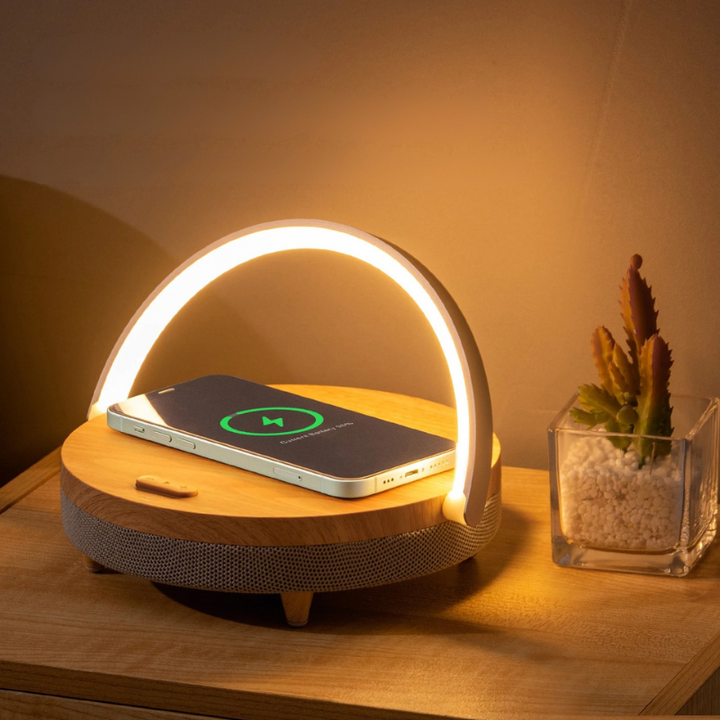 Table Lamp with Wireless Charger and Bluetooth Speaker | Kalsten