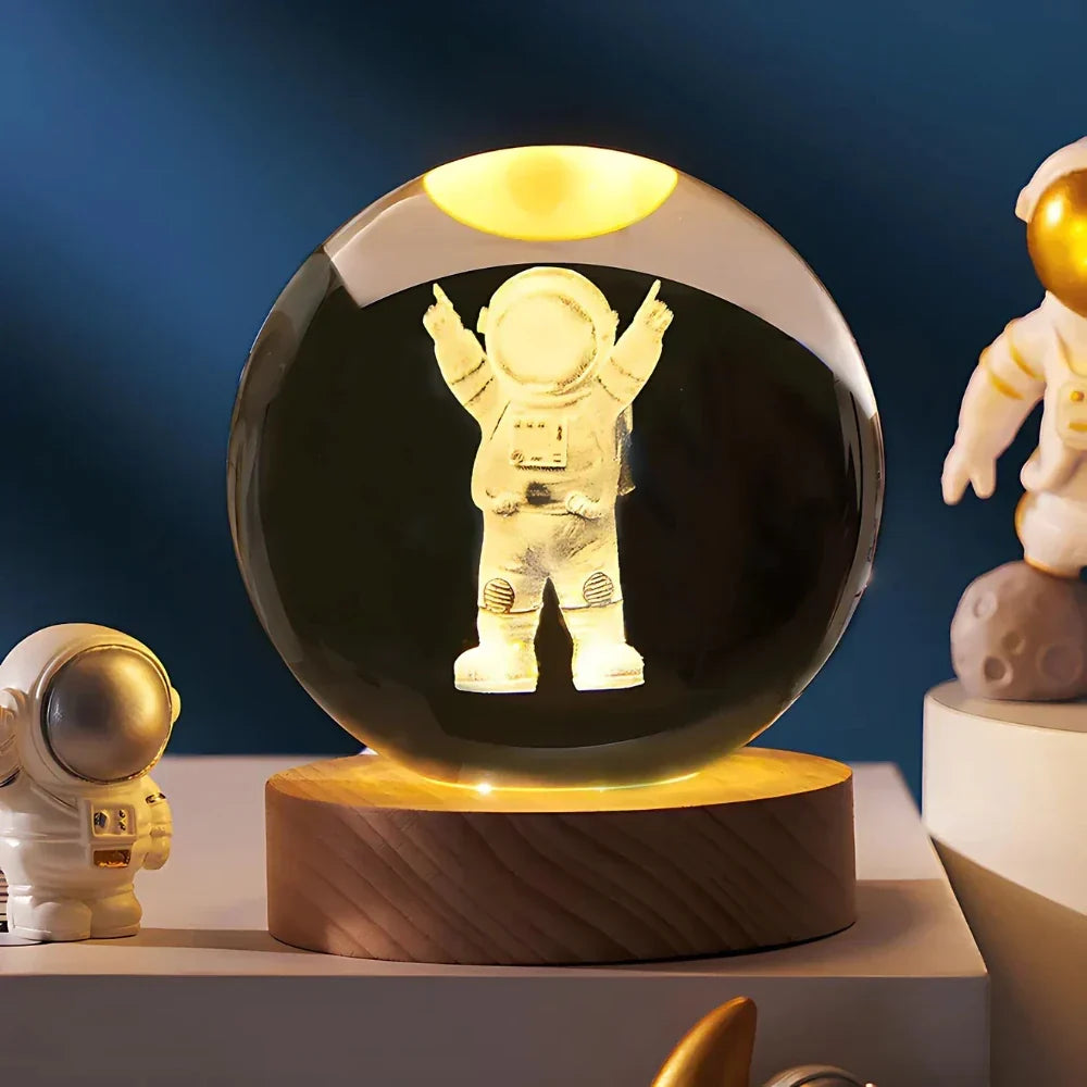 3D Engraved Crystal Sphere - Celestia | Kalsten