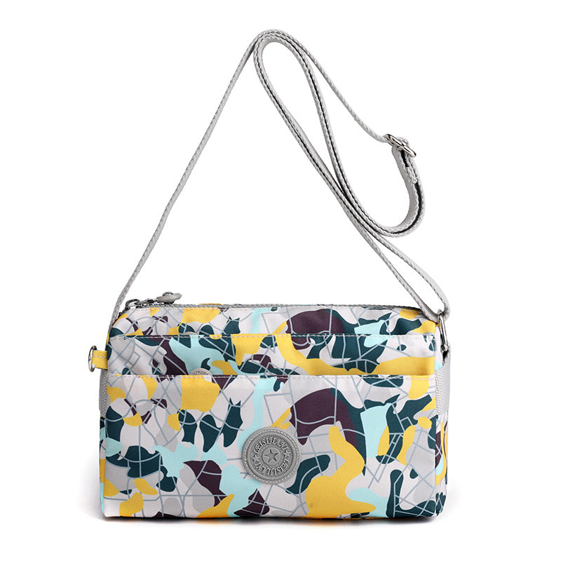 Women's Casual Multi-layer Fashionable Simple Shoulder Bag Made of Nylon | Kalsten