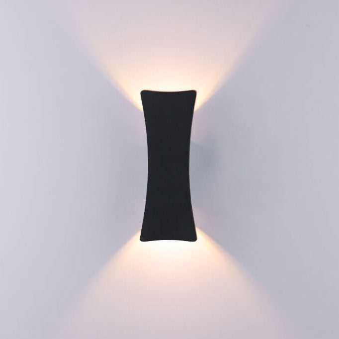 Modern Simple Rectangular Curved LED Outdoor Waterproof Wall Sconce Lamp | Kalsten
