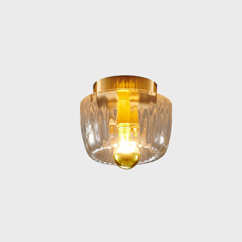 Flush Mount Light Copper 6.3 in Elegant Gold Bedroom Living Room Wall Lamp Luxury LED Incandescent Fixture | Kalsten