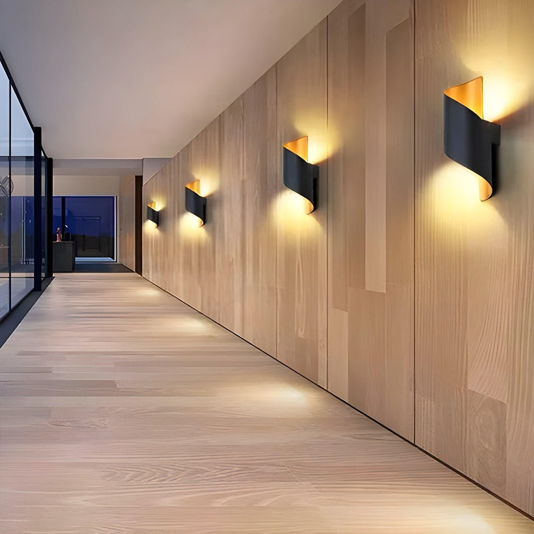 SpiralGlow Light - Nordic waterproof metal spiral LED wall lamp | Kalsten