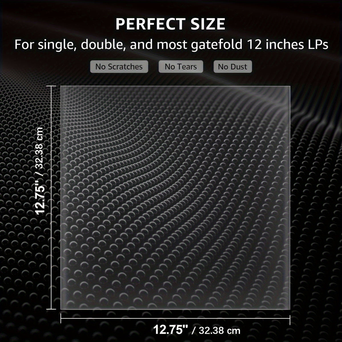 Skanto | Premium Clear Vinyl Protector - 12.75" LP & Gatefold Sleeves, Durable 3mil Thickness - Ideal for Gift Wrapping