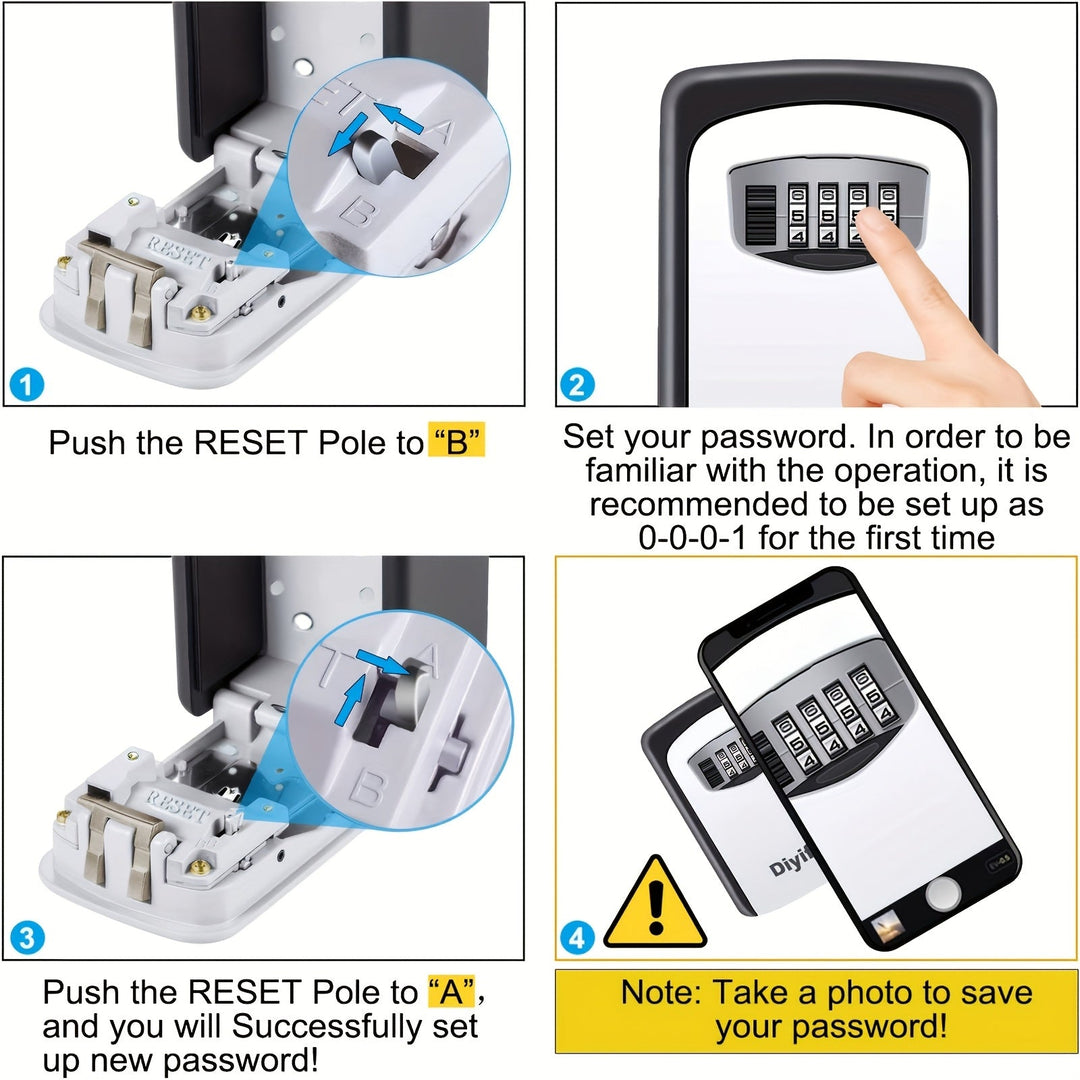 Key safe for outdoors with code & cover | Kalsten