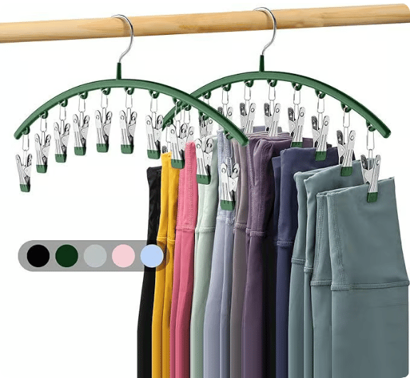 Leggings Organizer Hanger with Rubber Clips | Kalsten