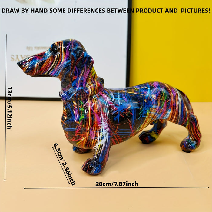 Kalsten | Dachshund Delight – Colorful Dachshund Sculpture for a Playful Atmosphere in Your Home