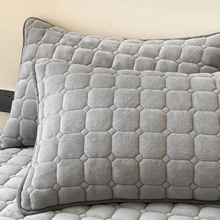 Soft Square-Textured Bedspread