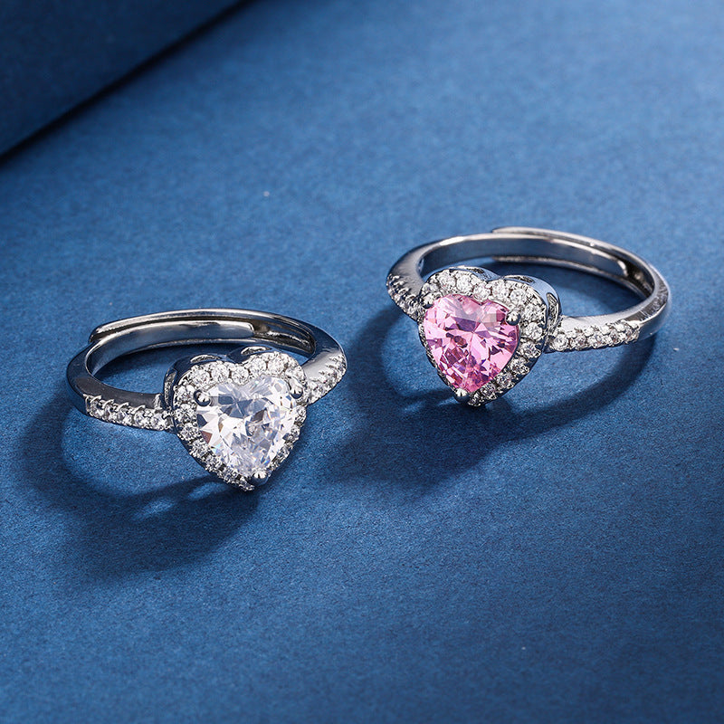 Kalsten | Diamond Love Peach Heart Ring