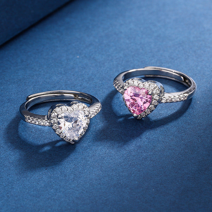 Kalsten | Diamond Love Peach Heart Ring