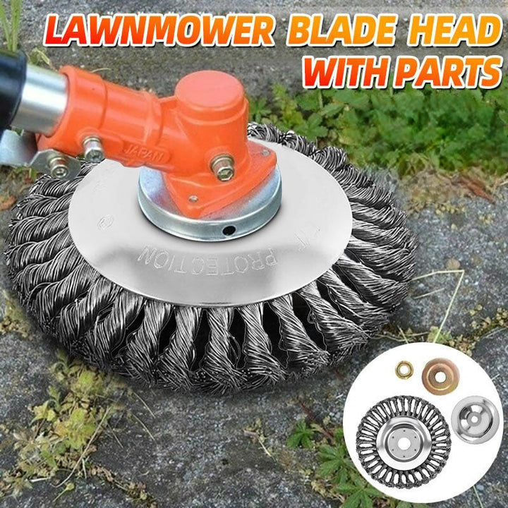 SteelTwist Weed Brush – 360° Trimmer Blade of Braided Steel (15 cm) | Kalsten